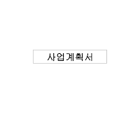 일반사업계획서 (샘플)